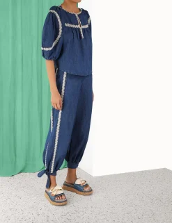 Chintz Denim Harem Pant