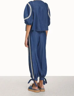 Chintz Denim Smock Top