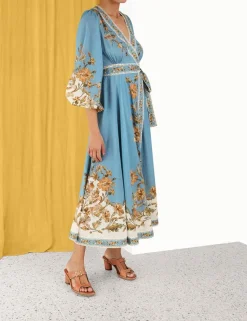 Chintz Wrap Midi Dress