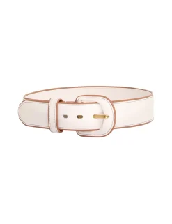 Contrast Leather Waist Belt