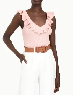 Contrast Leather Waist Belt