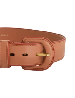Contrast Leather Waist Belt