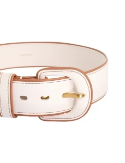 Contrast Leather Waist Belt