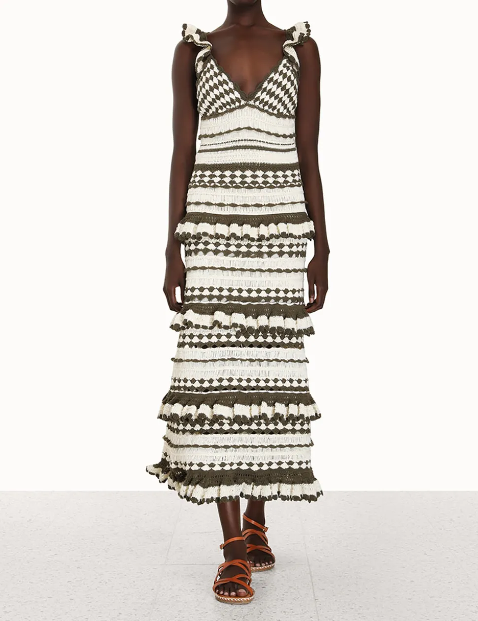 Devi Crochet Frill Dress