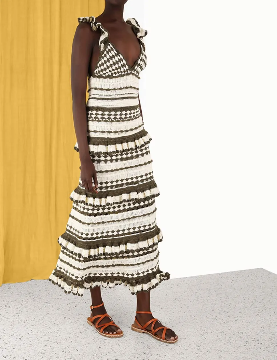 Devi Crochet Frill Dress