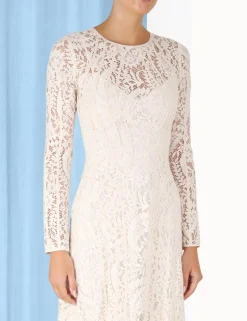 Devi Panelled Lace Midi Dress