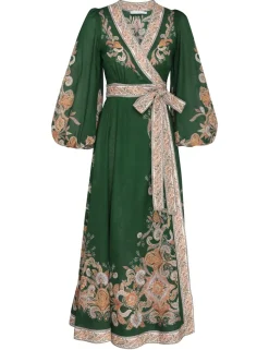 Devi Wrap Midi Dress