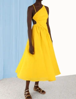 Ginger Asymmetric Midi Dress