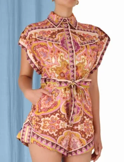 Halcyon Cuffed Playsuit