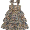 Junie Shirred Tiered Dress