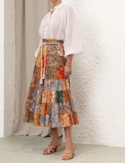 Junie Tiered Midi Skirt