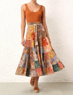Junie Tiered Midi Skirt