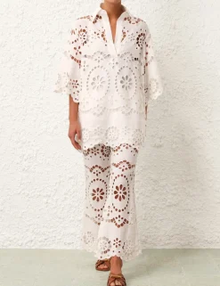 Lexi Embroidered Flare Pant