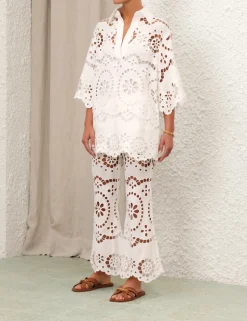 Lexi Embroidered Flare Pant