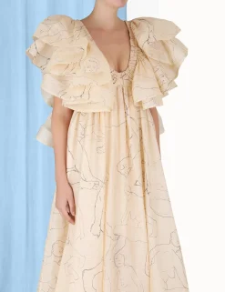 Luminosity Ruffle Gown