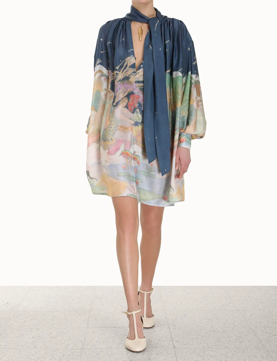 Lyrical Barrel Mini Dress