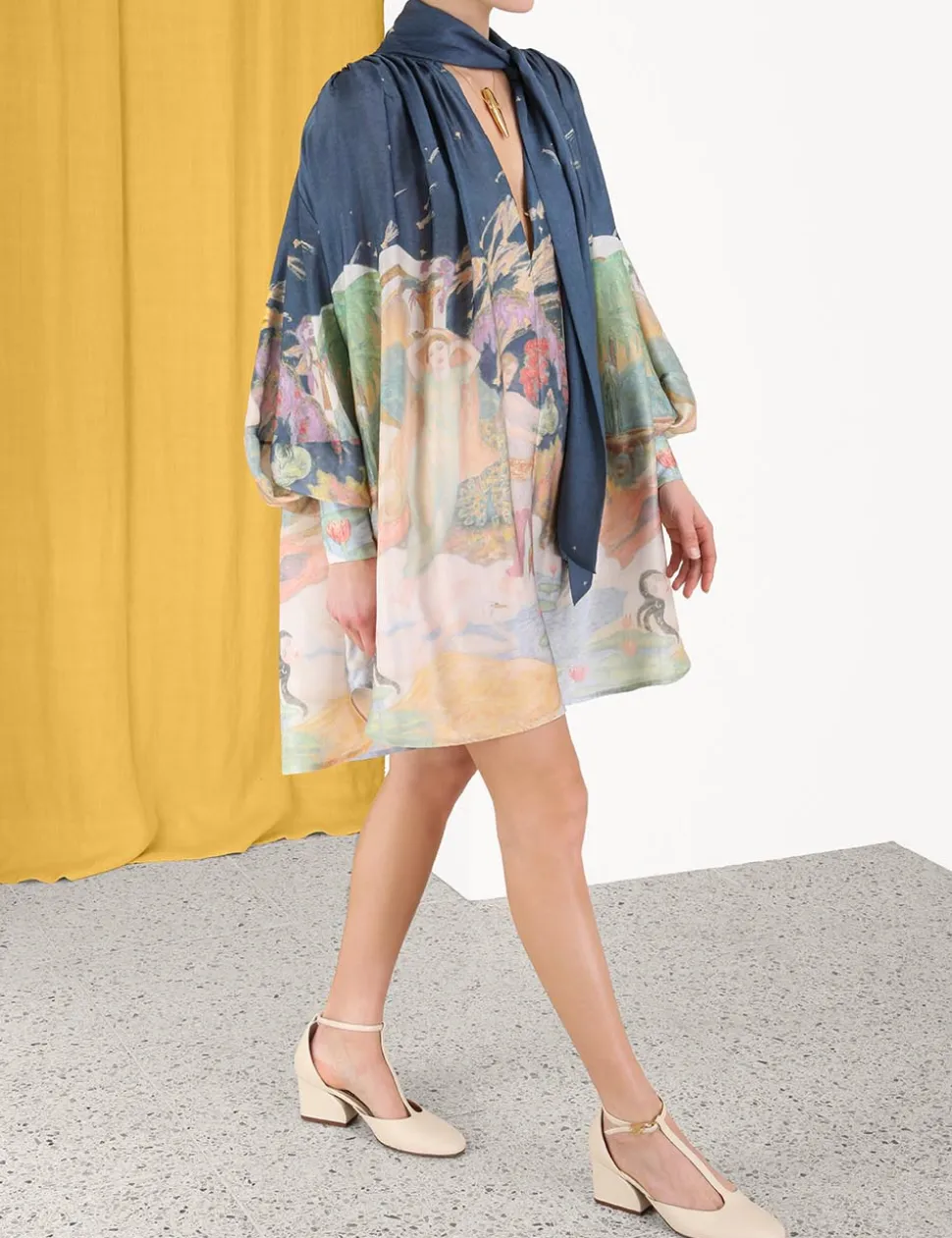 Lyrical Barrel Mini Dress