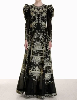 Lyrical Embroidery Midi Dress