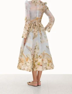 Lyrical Ruched Midi Dress