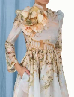 Lyrical Ruched Midi Dress