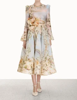 Lyrical Ruched Midi Dress