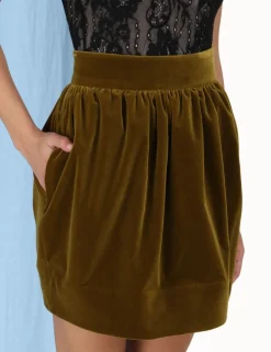 Lyrical Velvet Mini Skirt