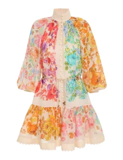 Raie Lantern Mini Dress