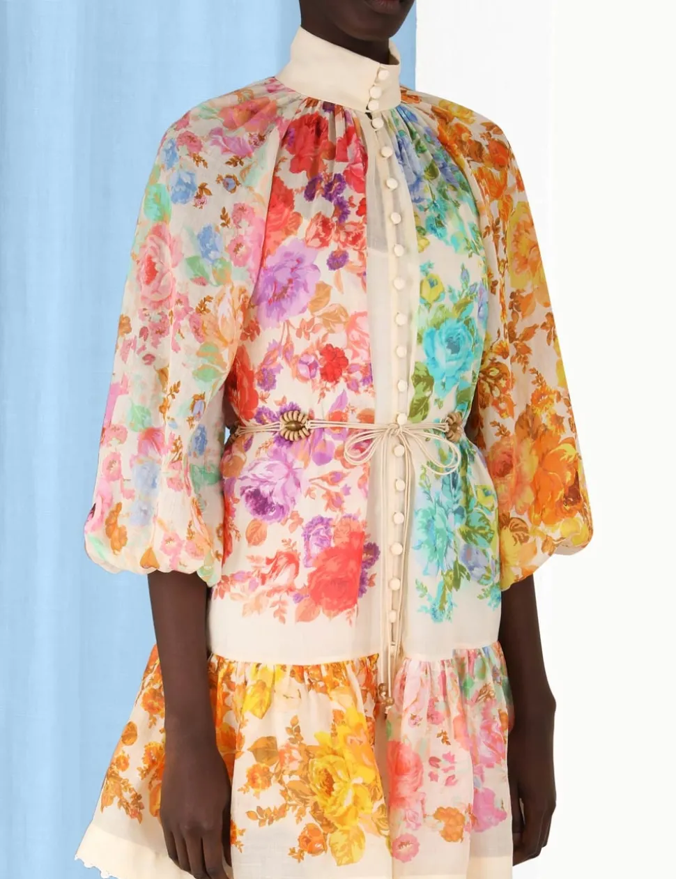 Raie Lantern Mini Dress