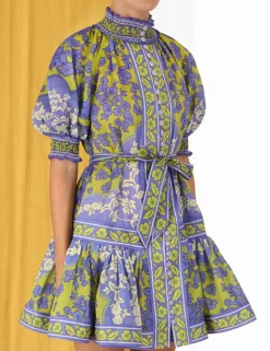 Raie Lantern Mini Dress