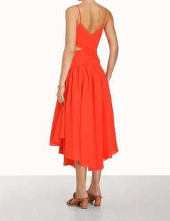 Raie Plunge Cut Out Midi Dress