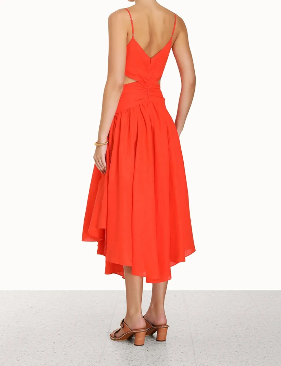 Raie Plunge Cut Out Midi Dress