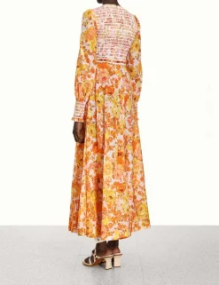 Raie Smocked Bodice Midi Dress