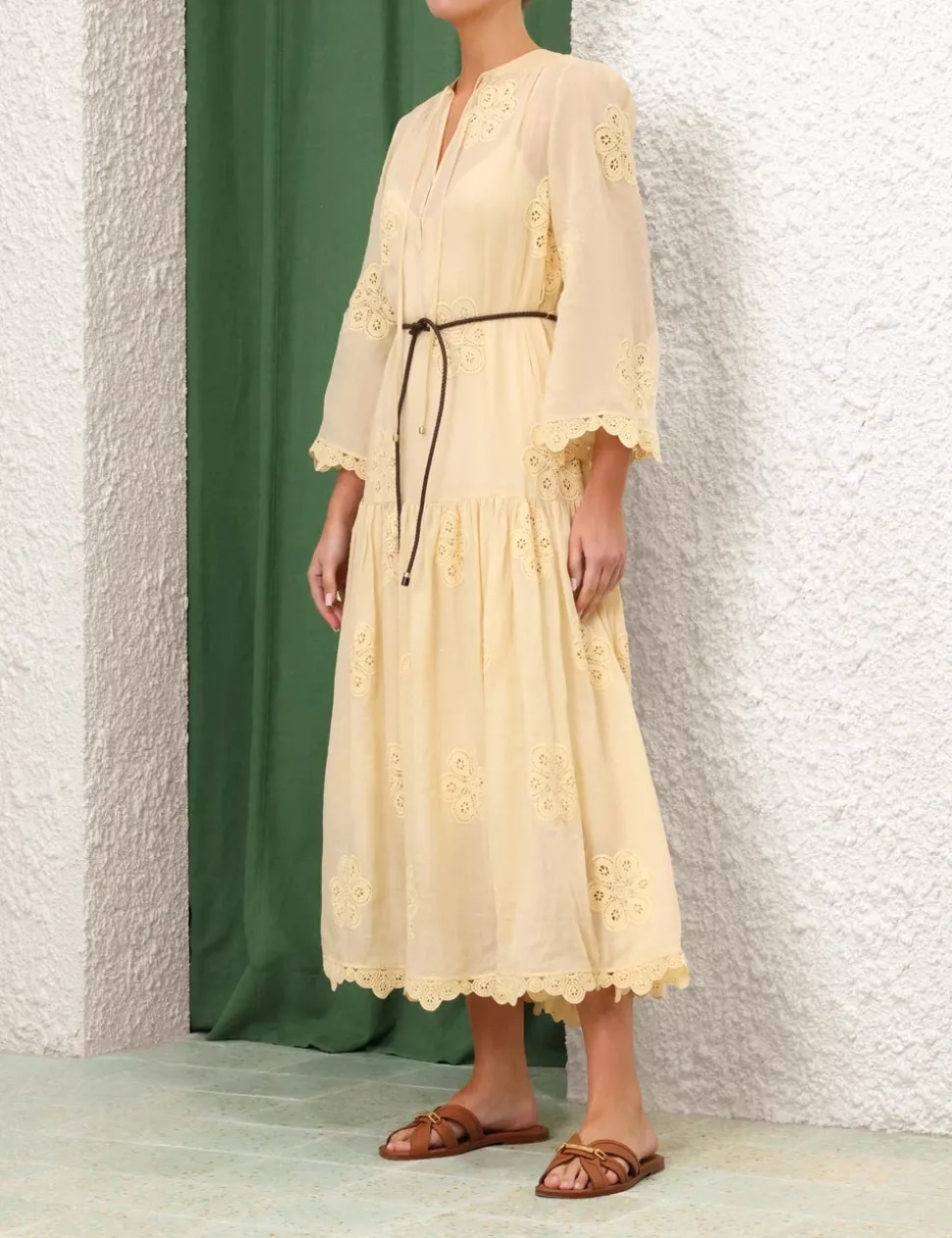 Acadian Embroidered Maxi Dress