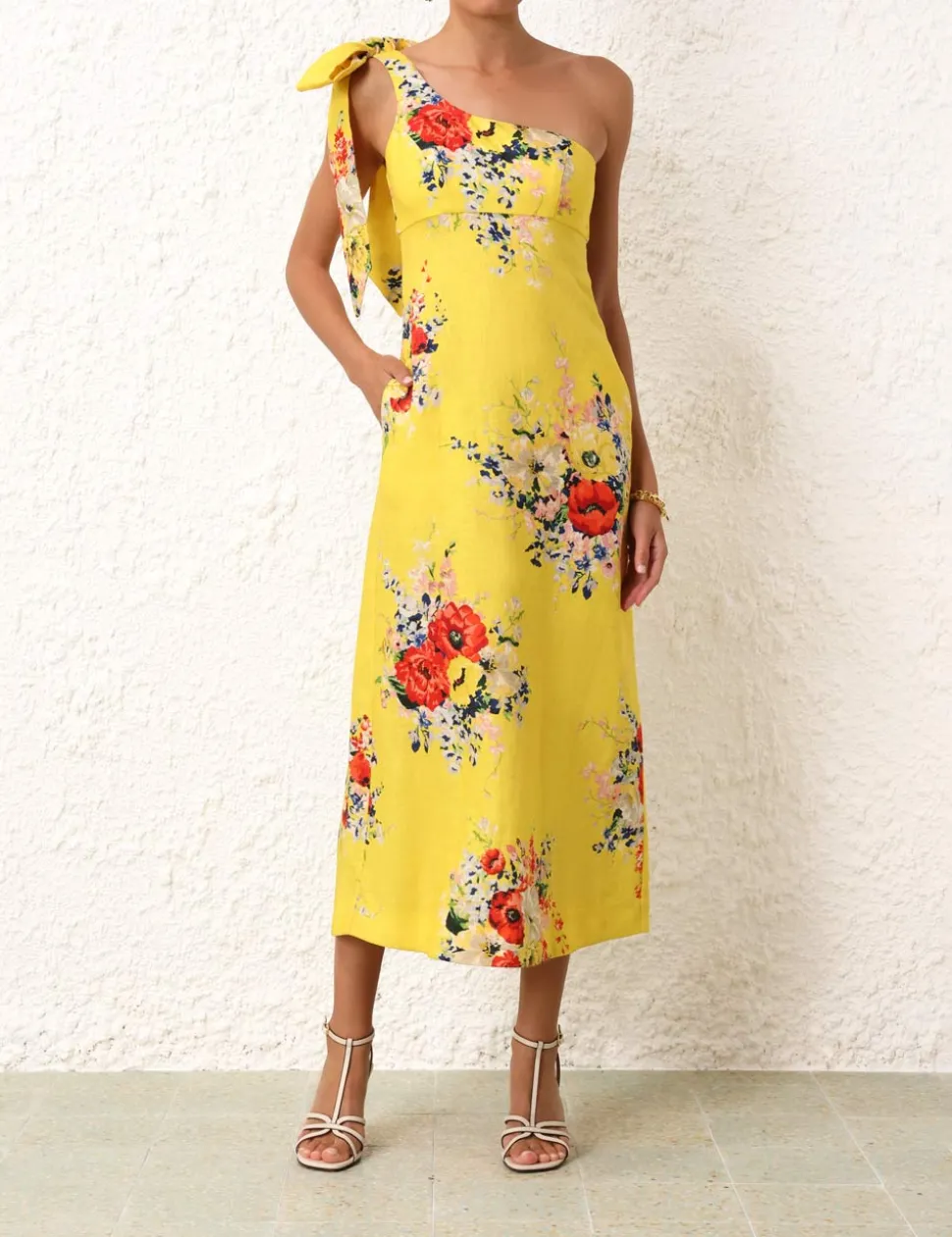 Alight Asymmetric Midi Dress