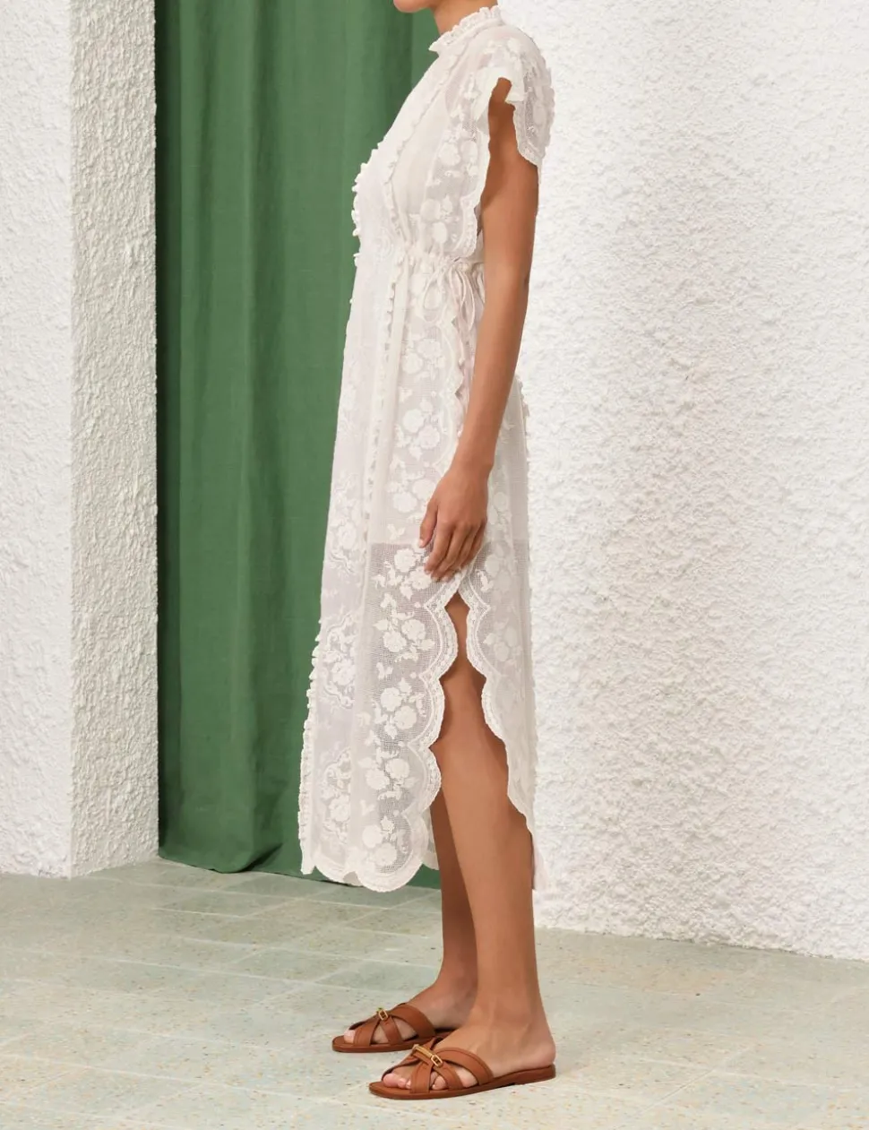 Alight Draw Waist Midi Dress