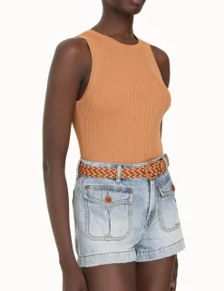 Braided Leather Jean Belt