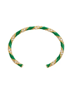 Candy Stripe Pave Cuff