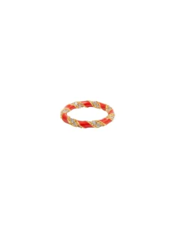 Candy Stripe Pave Ring