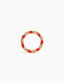 Candy Stripe Pave Ring