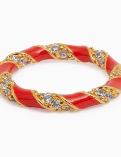 Candy Stripe Pave Ring