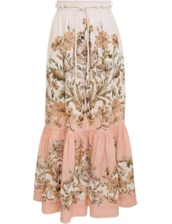 Chintz Tiered Midi Skirt