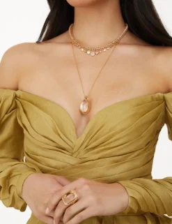 Crystal Pebble Necklace