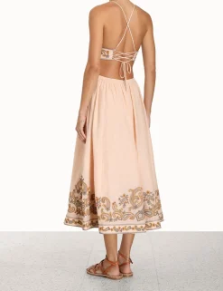 Devi Halter Tie Midi Dress