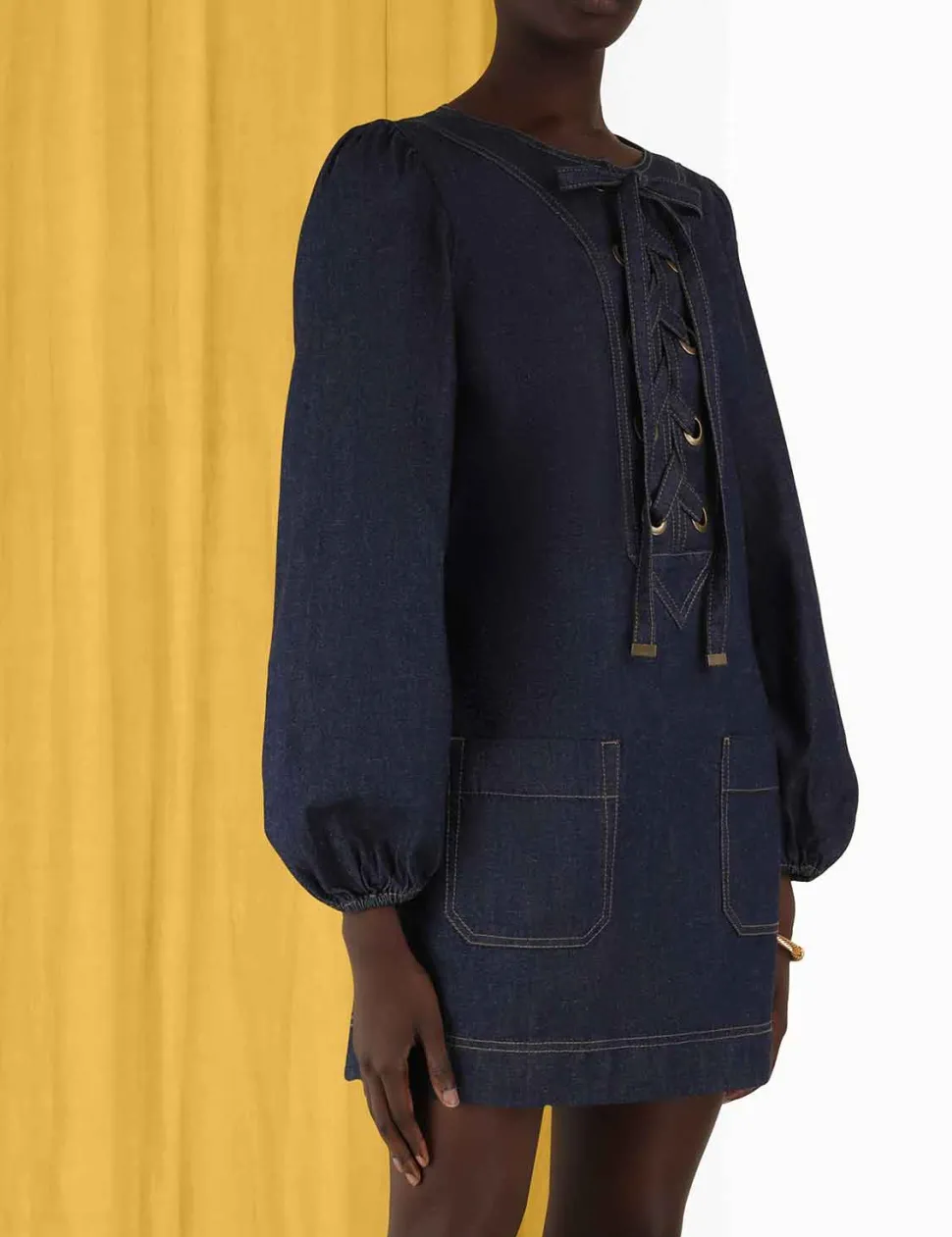 Devi Lace Up Tunic Dress