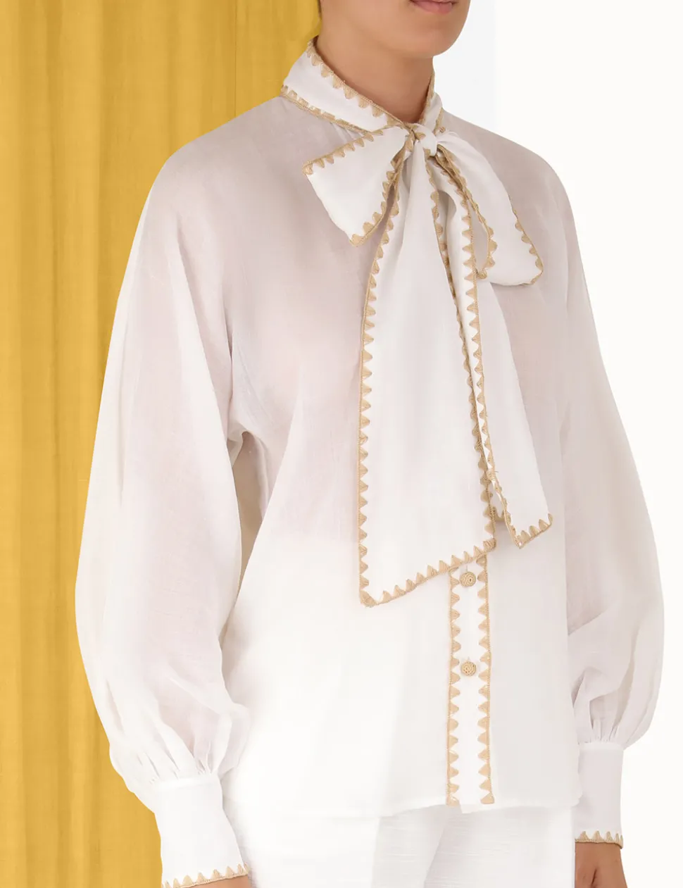 Devi Tie Neck Blouse