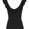 Devi V-Neck Frill Tank