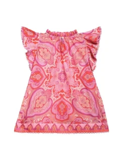 Halcyon Flounce Sleeve Dress