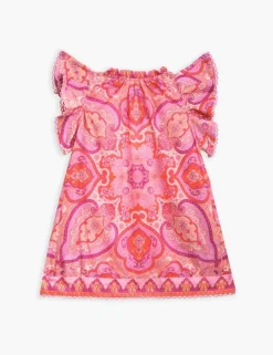 Halcyon Flounce Sleeve Dress