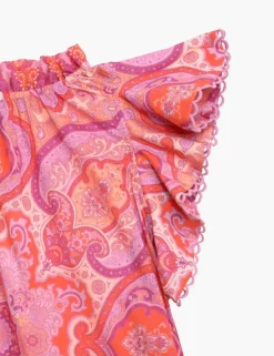 Halcyon Flounce Sleeve Dress