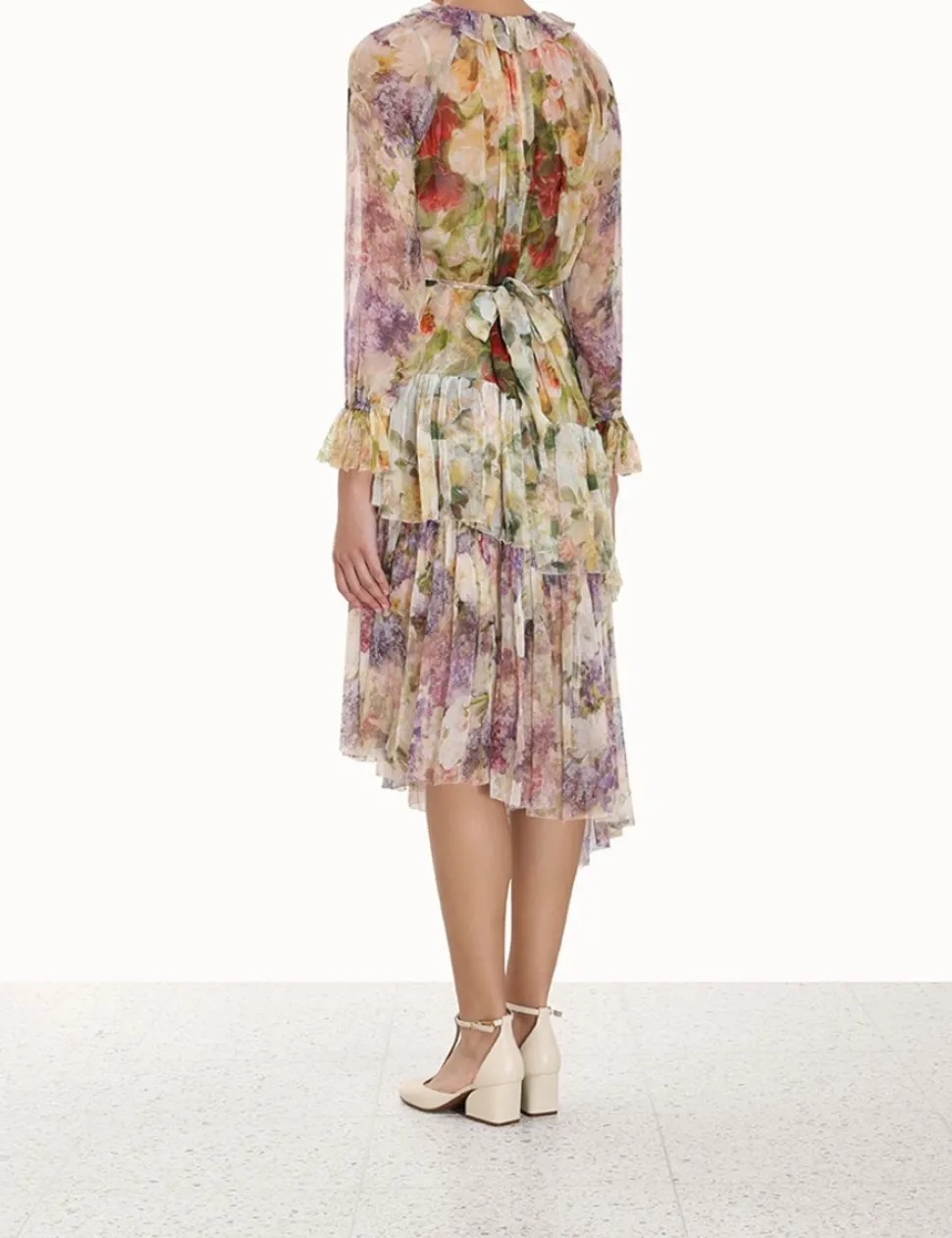 Luminosity Frill Midi Dress